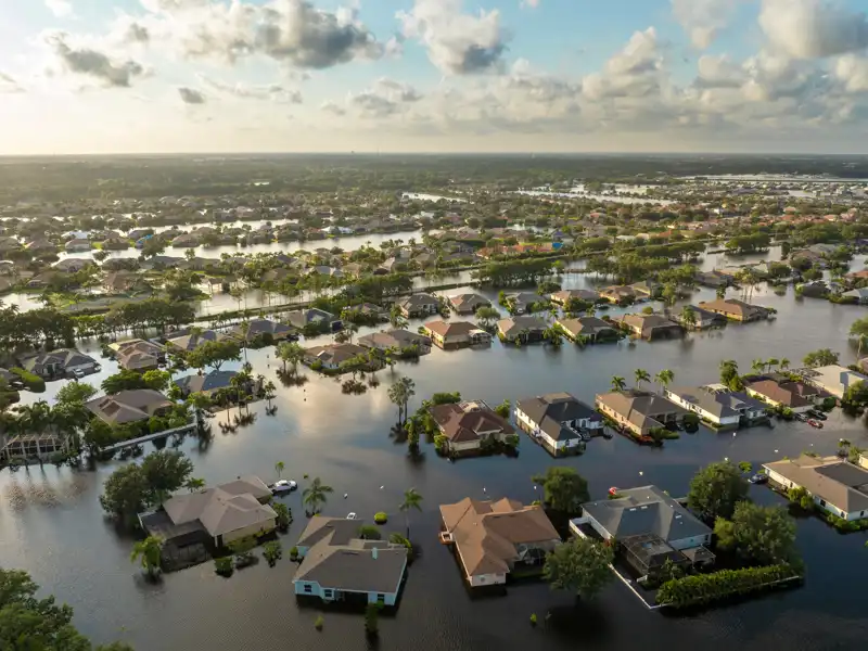 Neighborhood flooded.