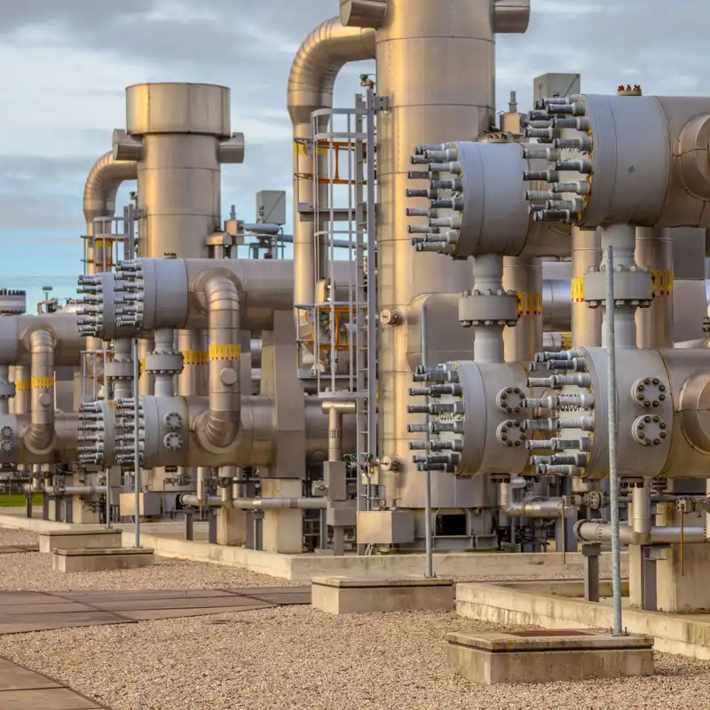 Recently upgraded modern natural gas field.