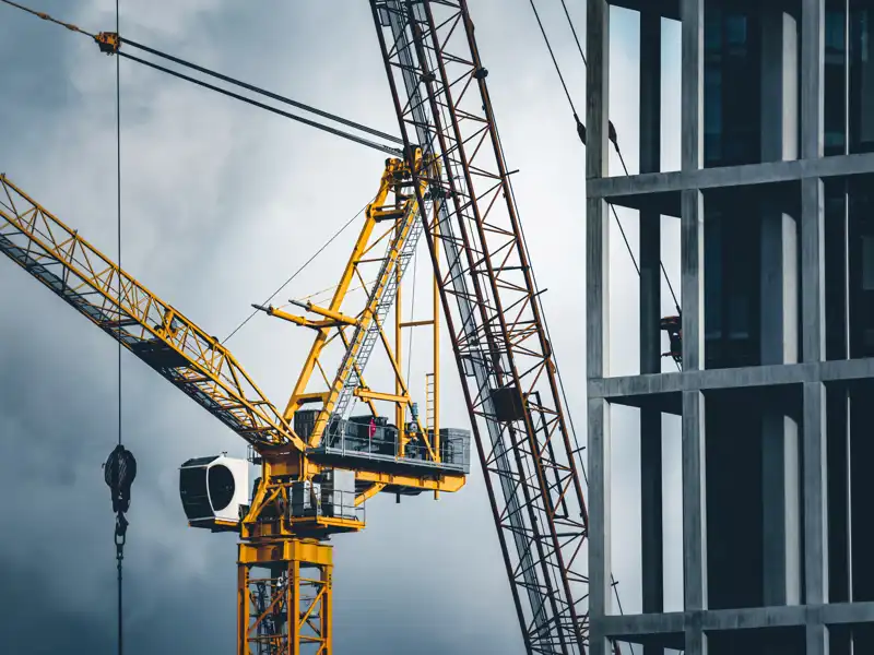 Crane on a construction site.