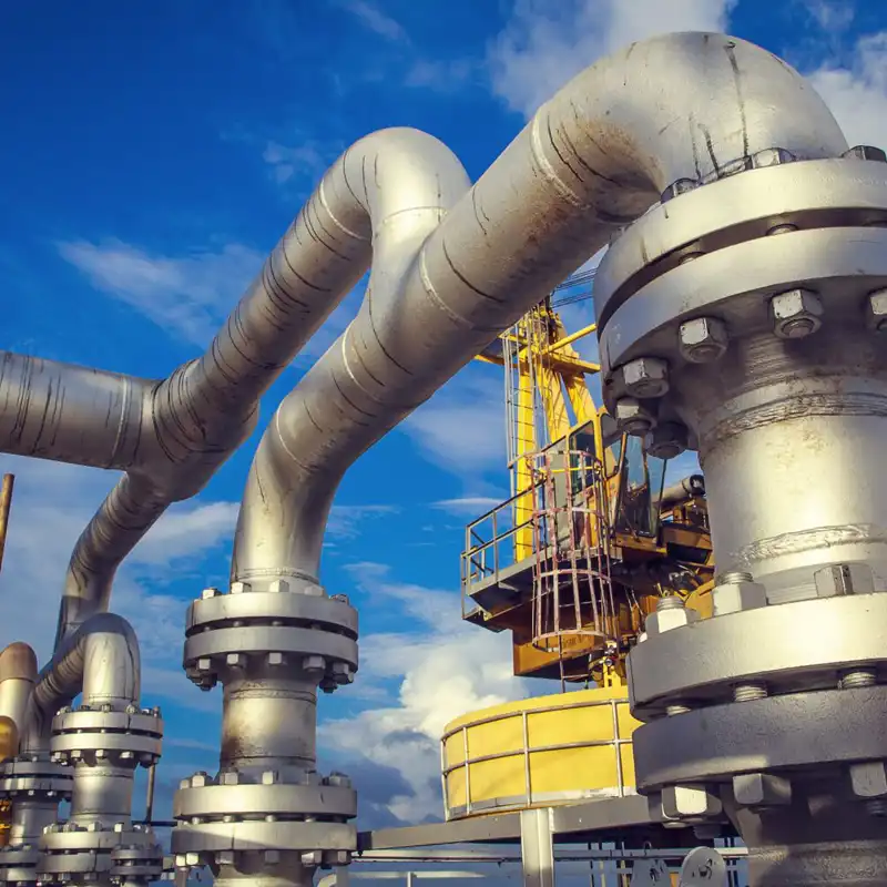 Offshore Industry oil and gas production petroleum pipeline.