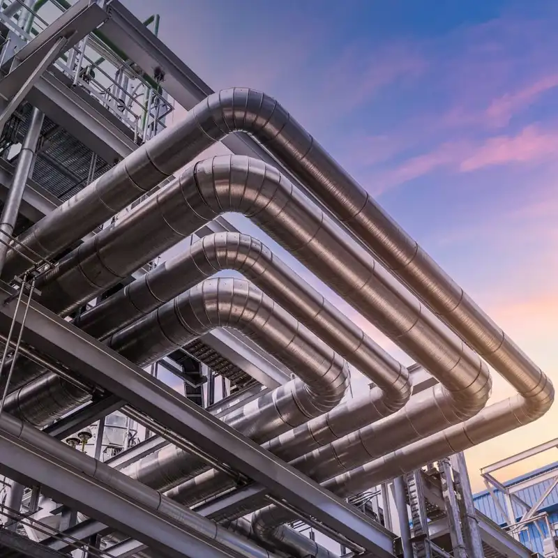 Pipeline of oil and gas at industry zone.
