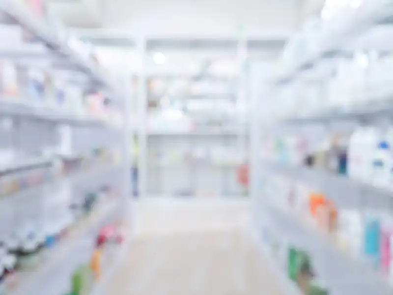 A view down the aisle at a grocery store