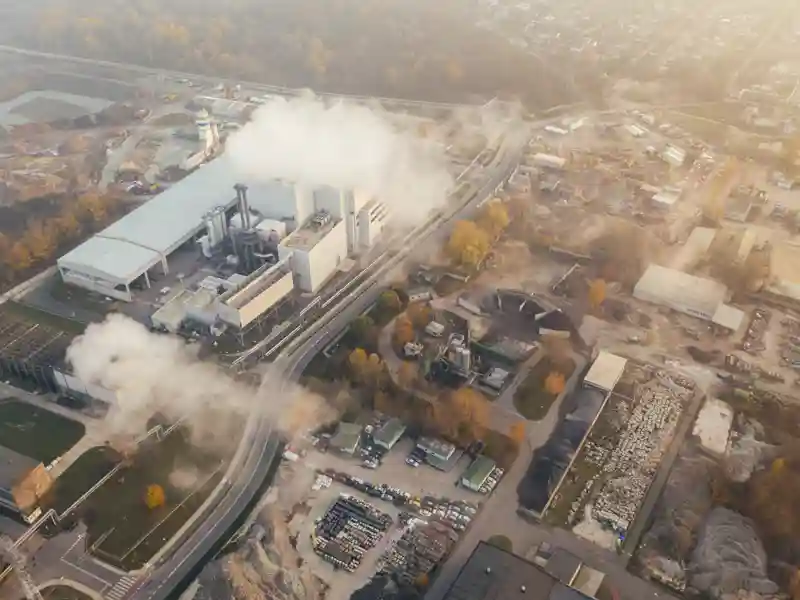 Arieal view of an energy plant.