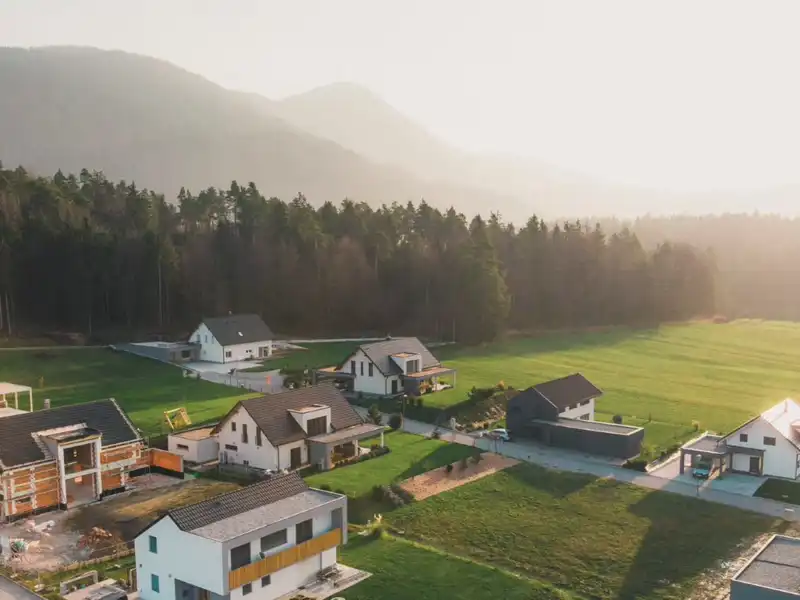aerial view of a subdivision