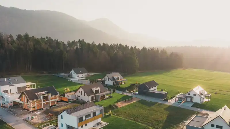 aerial view of a subdivision
