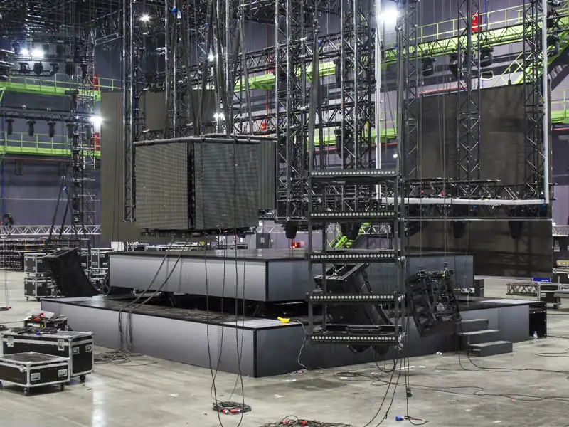 stage setup for a concert