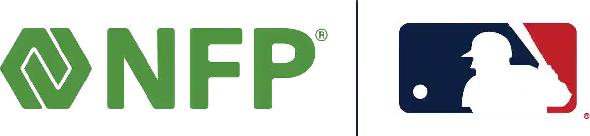 NFP and MLB logo lockup.