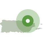 Map of Puerto Rico with office highlighted